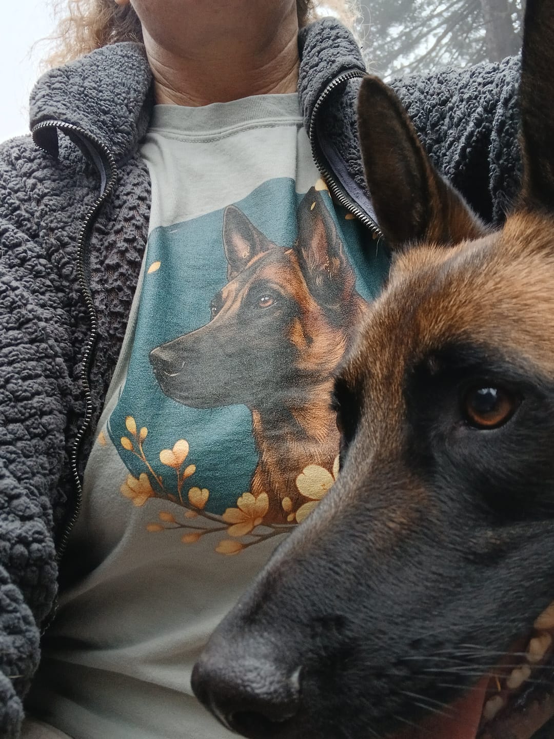 Customer photo review of Belgian Malinois Flowers Premium Tee