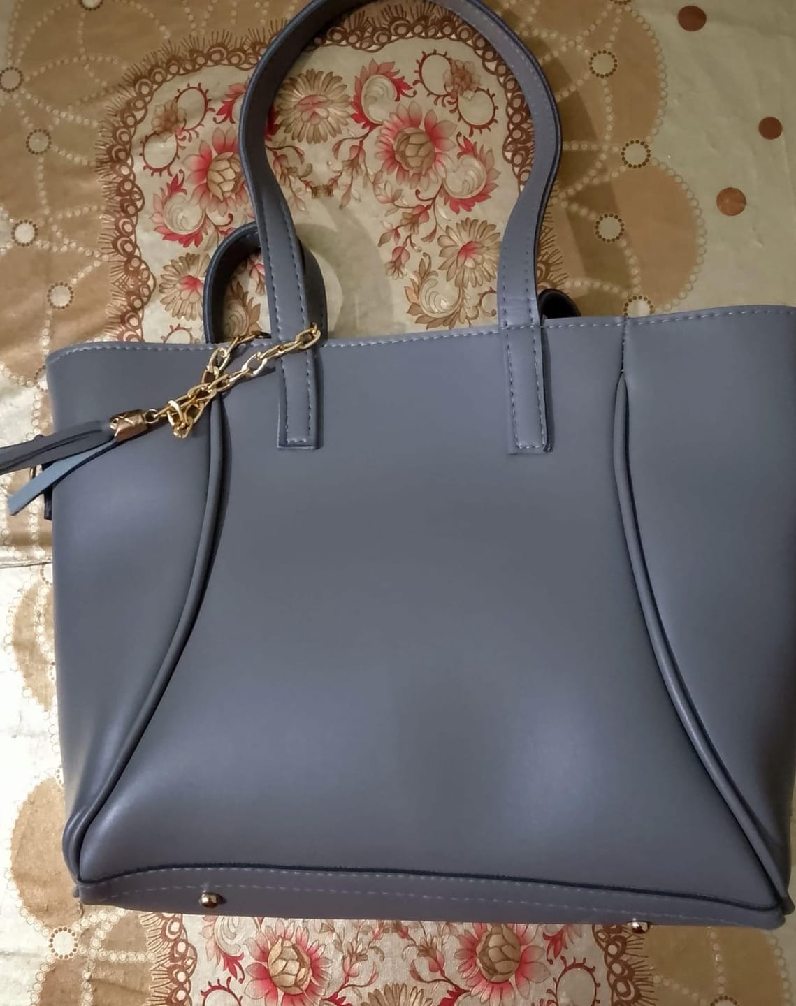 Customer photo review of Graceful Grey Shoulder Bag