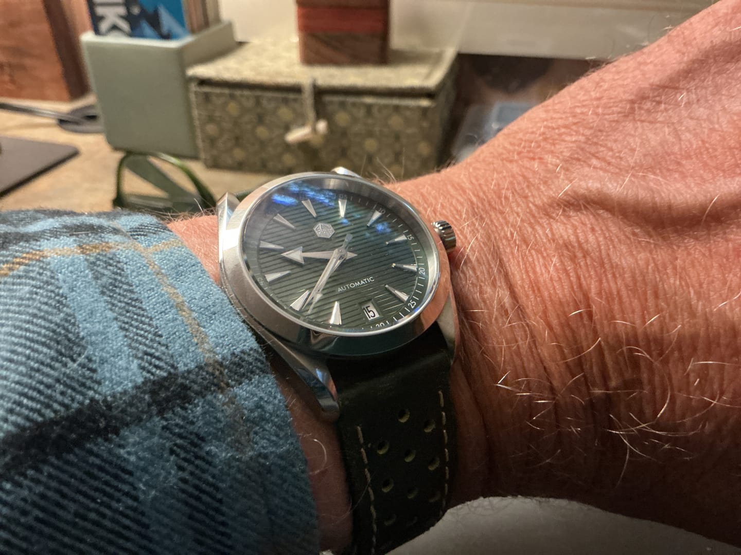 Customer photo review of Leather Sport Grip - Go Green