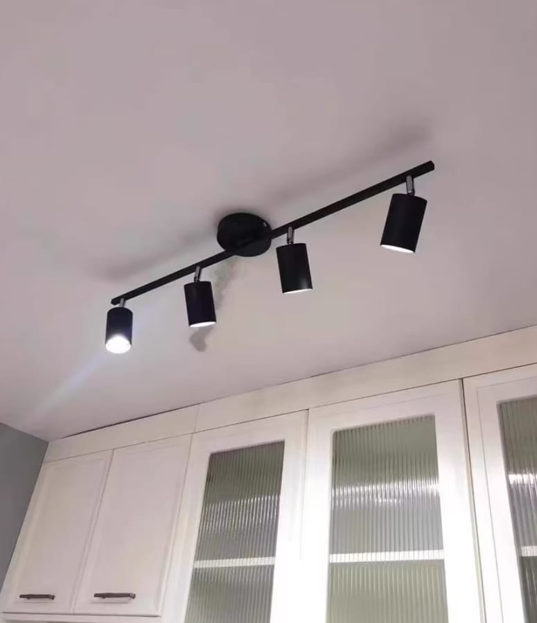 Customer photo review of Black Ceiling Light, Adjustable Spotlight Heads, 56 to 100 cm