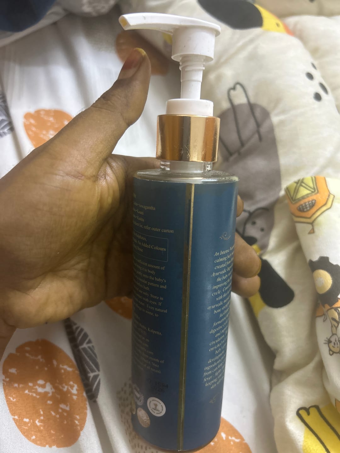 Customer photo review of Laksha Herb Infused Baby Massage Oil - 200ml