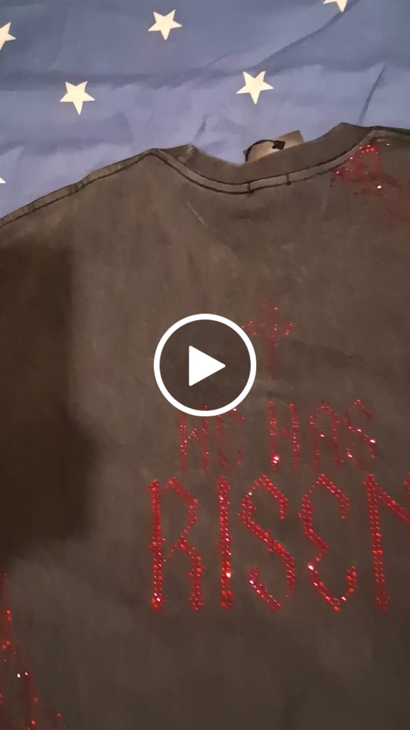 Customer video review of Risen Rhinestone T-Shirt