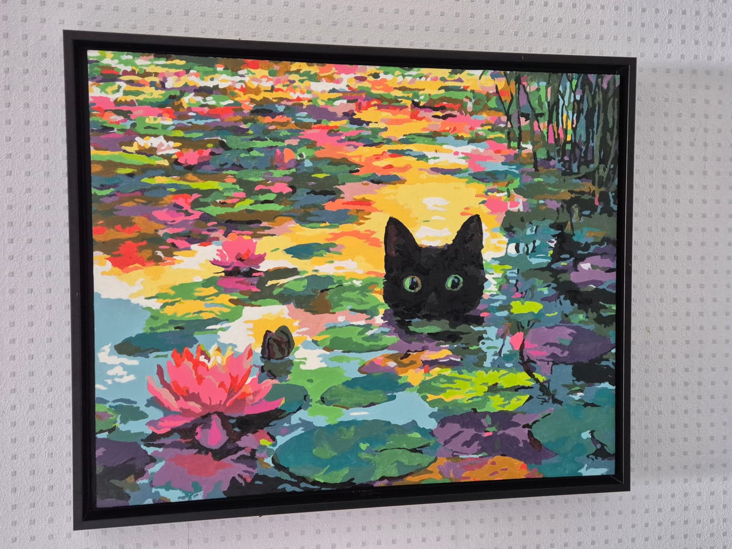 Customer photo review of Malen nach Zahlen - Eine Seerosen-Katze