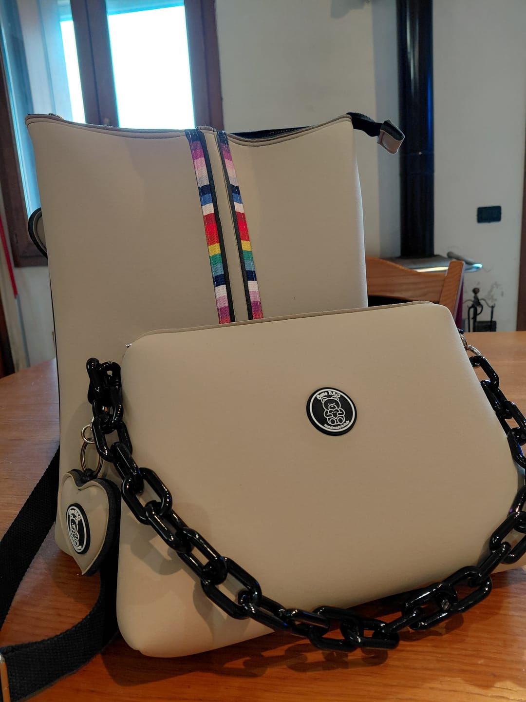 Customer photo review of TRIO | Zainetto + Pochette (grande o piccola) + Trousse