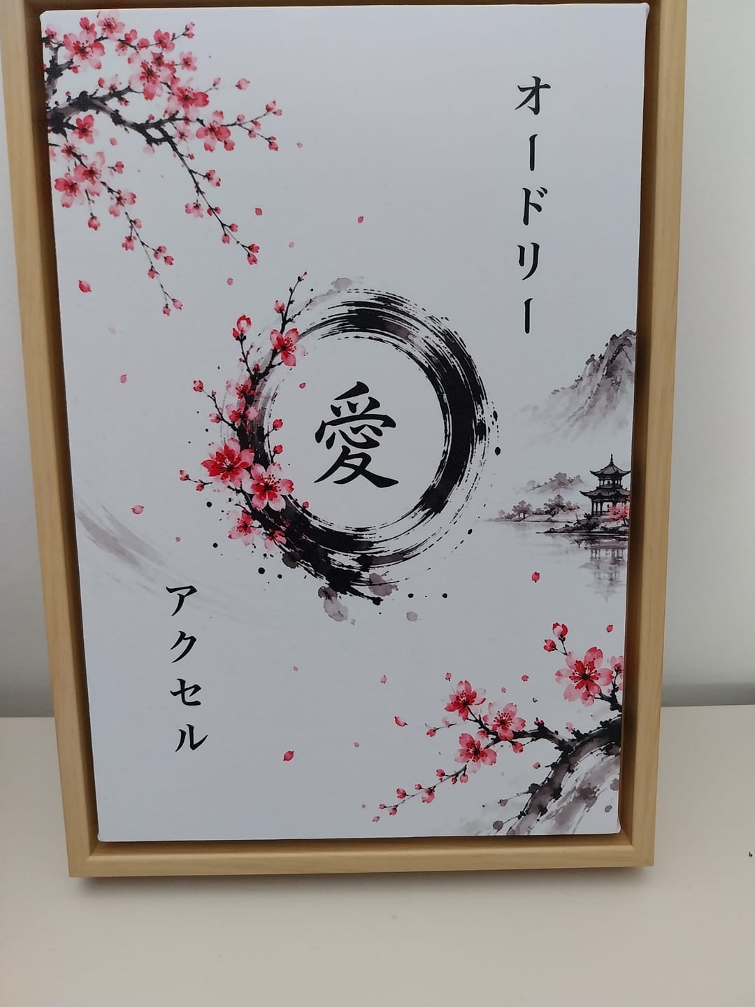 Customer photo review of Tableau Personnalisé Japonais Couple
