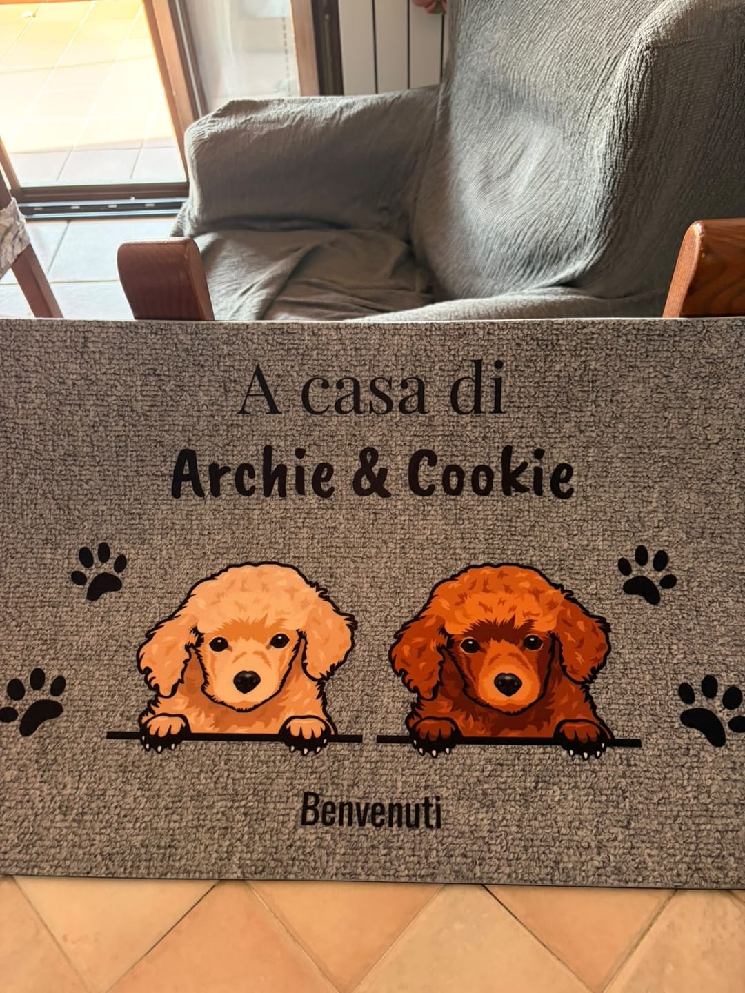 Customer photo review of Zerbino personalizzato - Benvenuti da