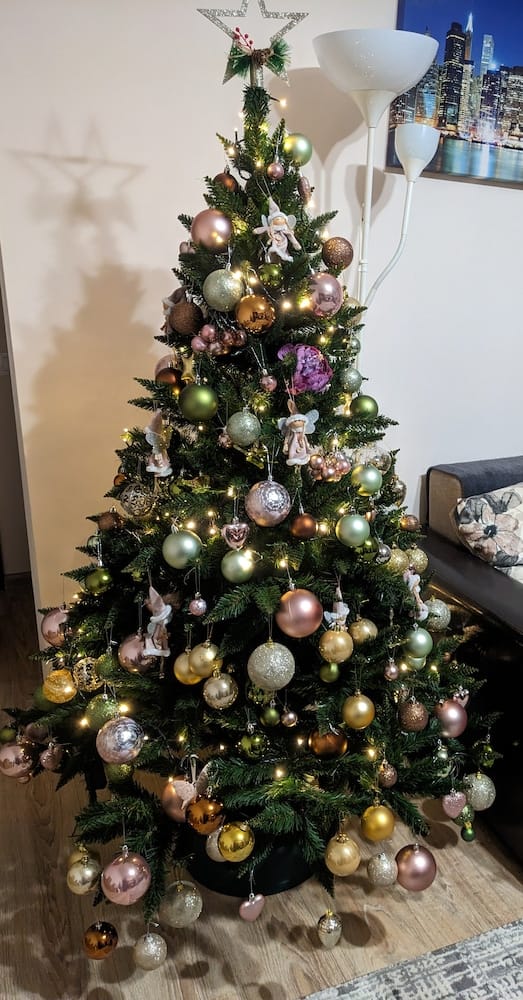 Customer photo review of Brad artificial de Crăciun Retezat, verde, 180 cm, cu suport