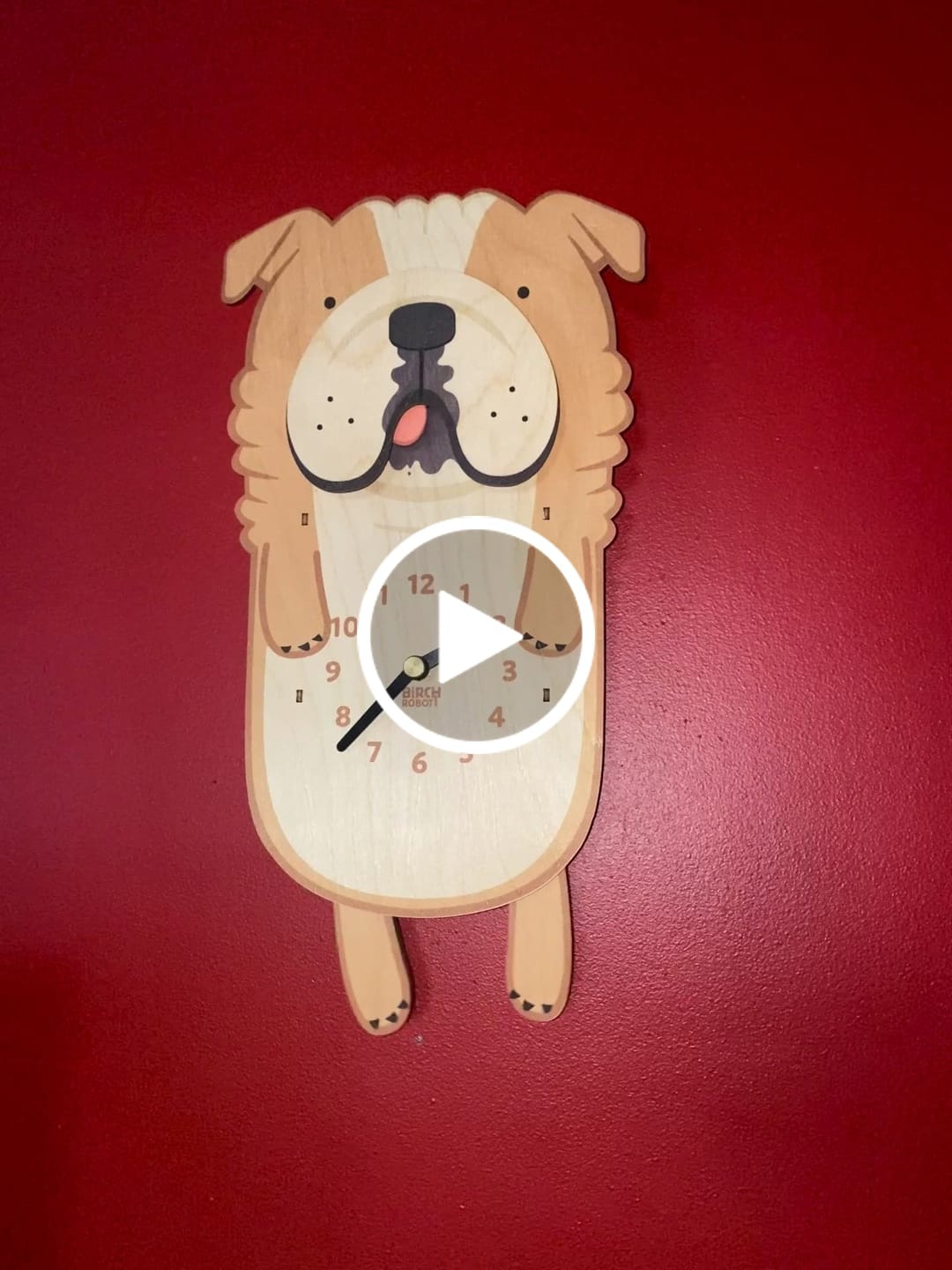 Customer video review of Rosie the Bulldog Pendulum Clock
