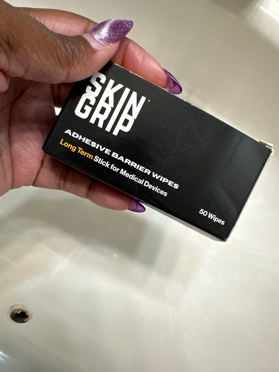 Customer photo review of Skin Grip Adhesive Barrier Wipes
