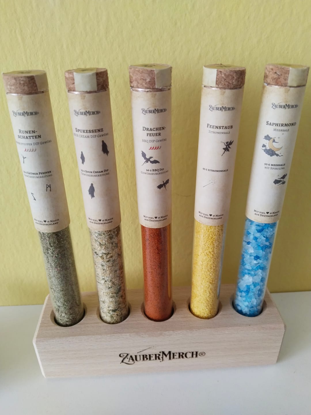 Customer photo review of Alchemisten-Set - 5er Gewürz- und Dipset im Reagenzglas