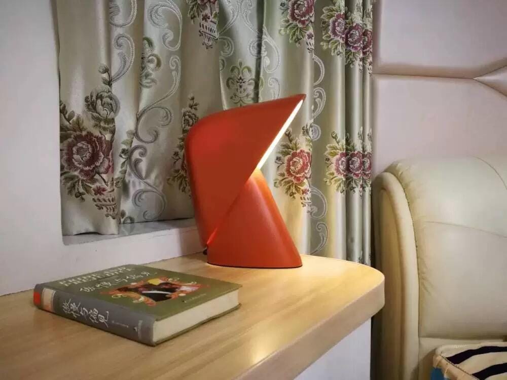 Customer photo review of Sculptural Folded Table Lamp, Metal and Resin, 31 cm High