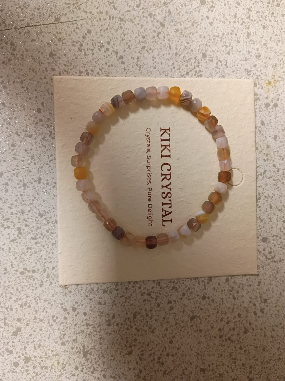 Customer photo review of Faceted Crystal Bracelet 3~5mm