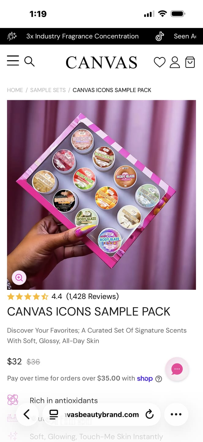 Customer photo review of CANVAS ICONS SAMPLE PACK