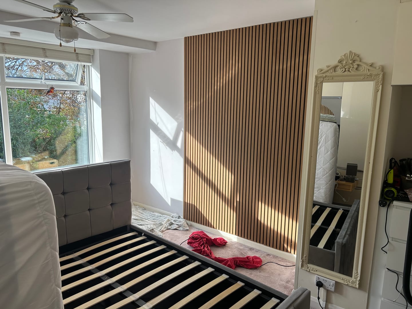 Customer photo review of Natural Oak Acoustic Wall Panel