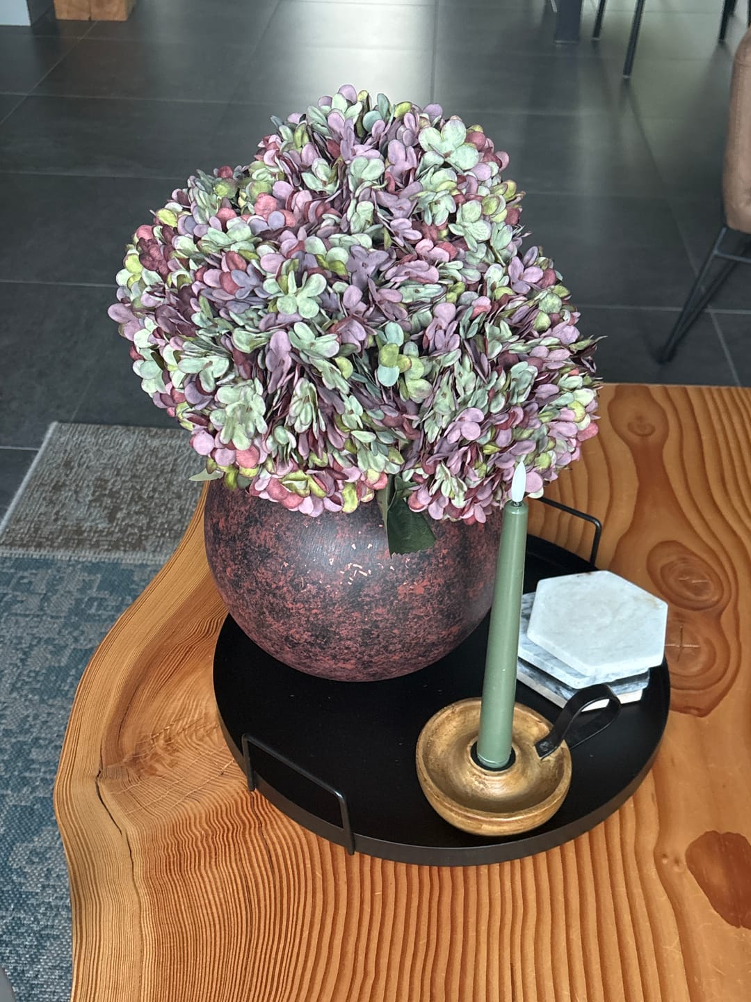 Customer photo review of Grote Zijden Hortensia - Paars