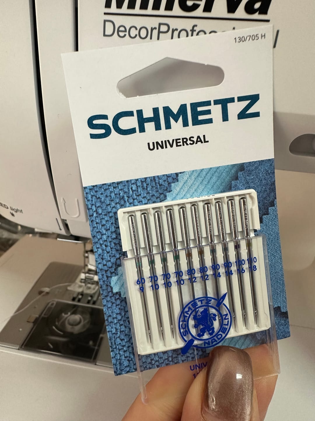 Customer photo review of Igły półpłaskie Schmetz 130/705 H XTS mix 60-110 uniwersalne 10 szt.