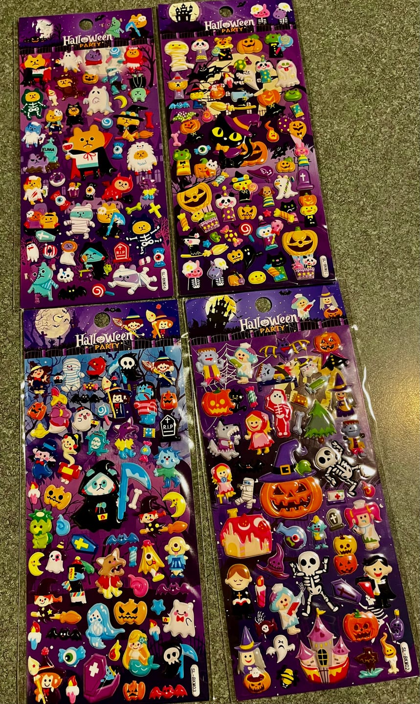 Customer photo review of Halloween Day Ghost 3D Sticker 4-Piece Set