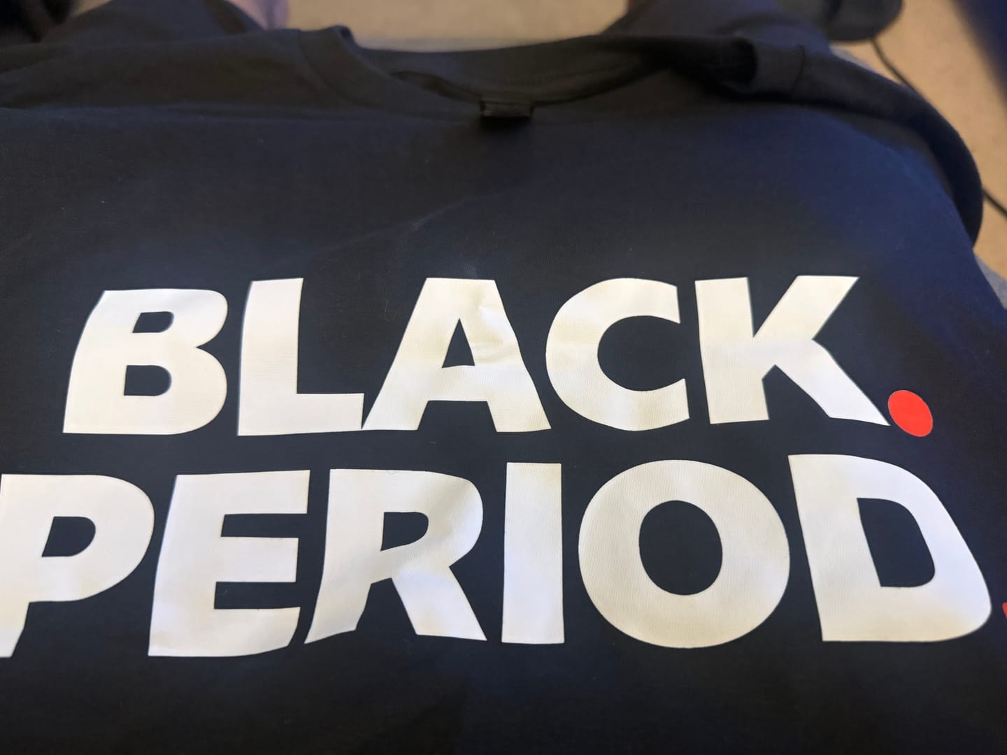 Customer photo review of Black Period Tee