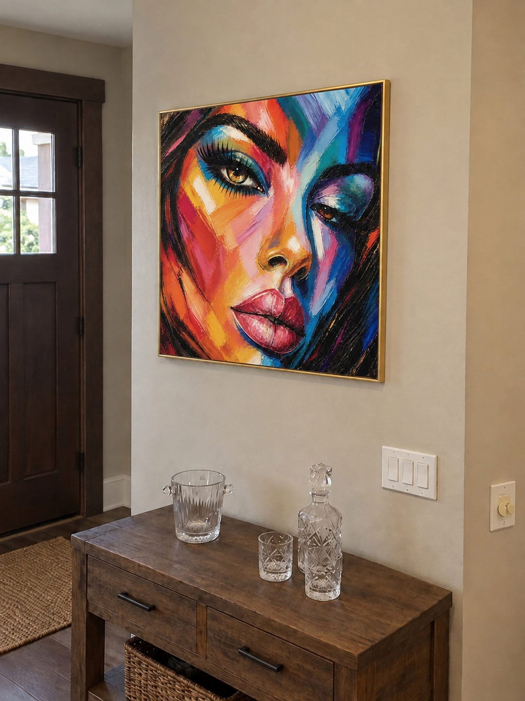 Customer photo review of Her Rainbow Gaze — Pop Art Portrait Wall Art