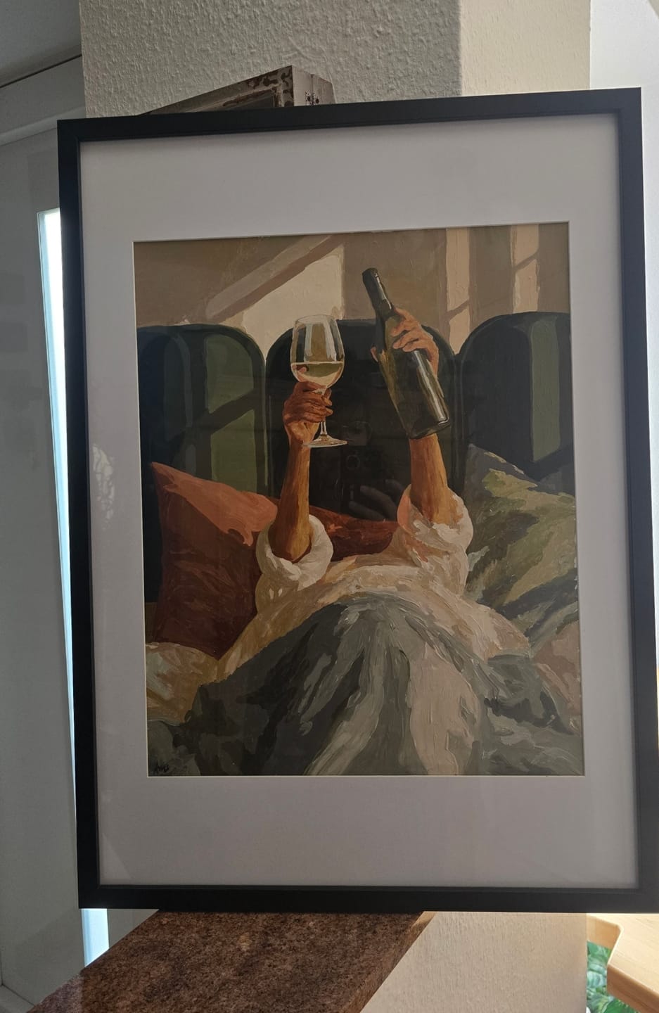 Customer photo review of Malen nach Zahlen - Wein im Bett