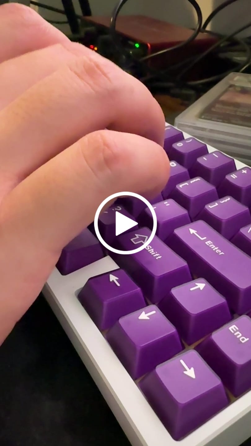 Customer video review of HMX Egg Yolk Linear Switch Factory Lubed (10PCS)