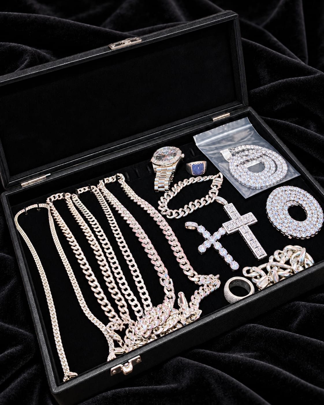 Customer photo review of 5mm Moissanite Tennis Chain - Silver - D Color - VVS1