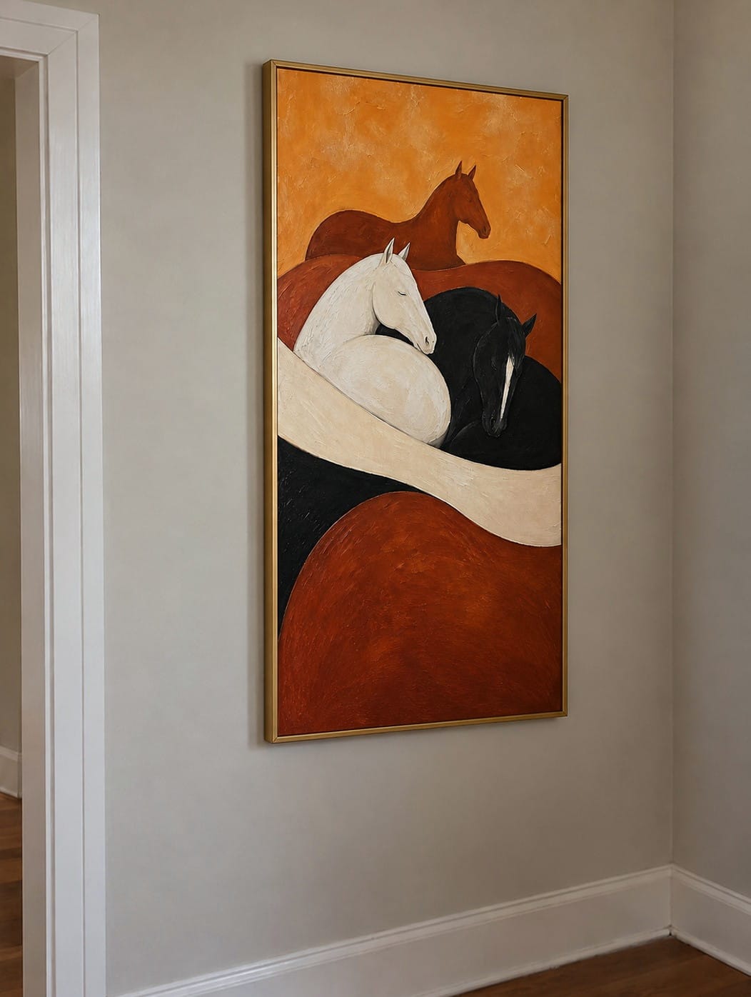 Customer photo review of The Gentle Herd — Equestrian Wall Art