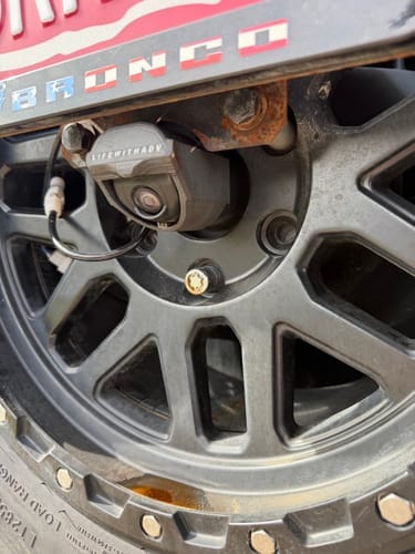 Customer photo review of SprayOnyx Rear Camera Sprayer — Ford Bronco