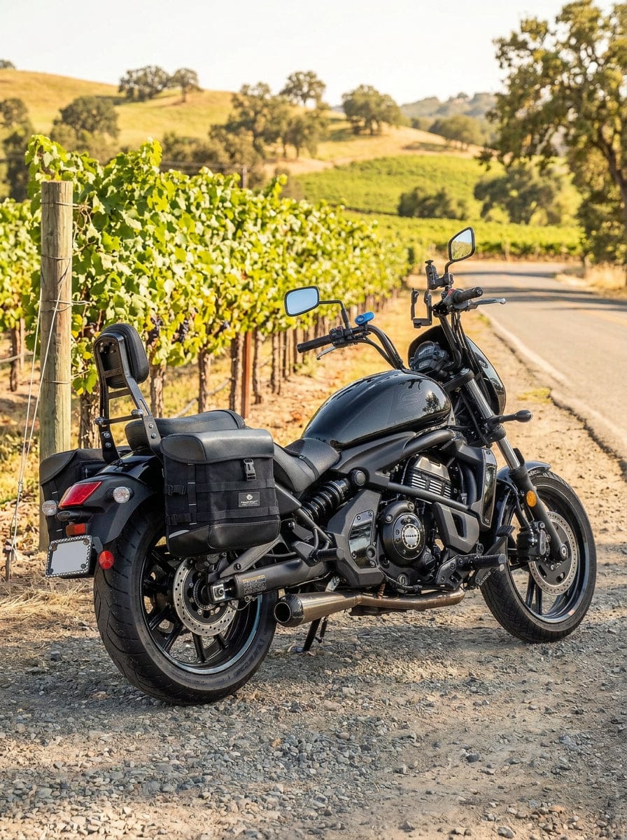 Customer photo review of 30L - Incognito Quick-Mount Medium Kawasaki Vulcan S VN650 Motorcycle Saddlebags