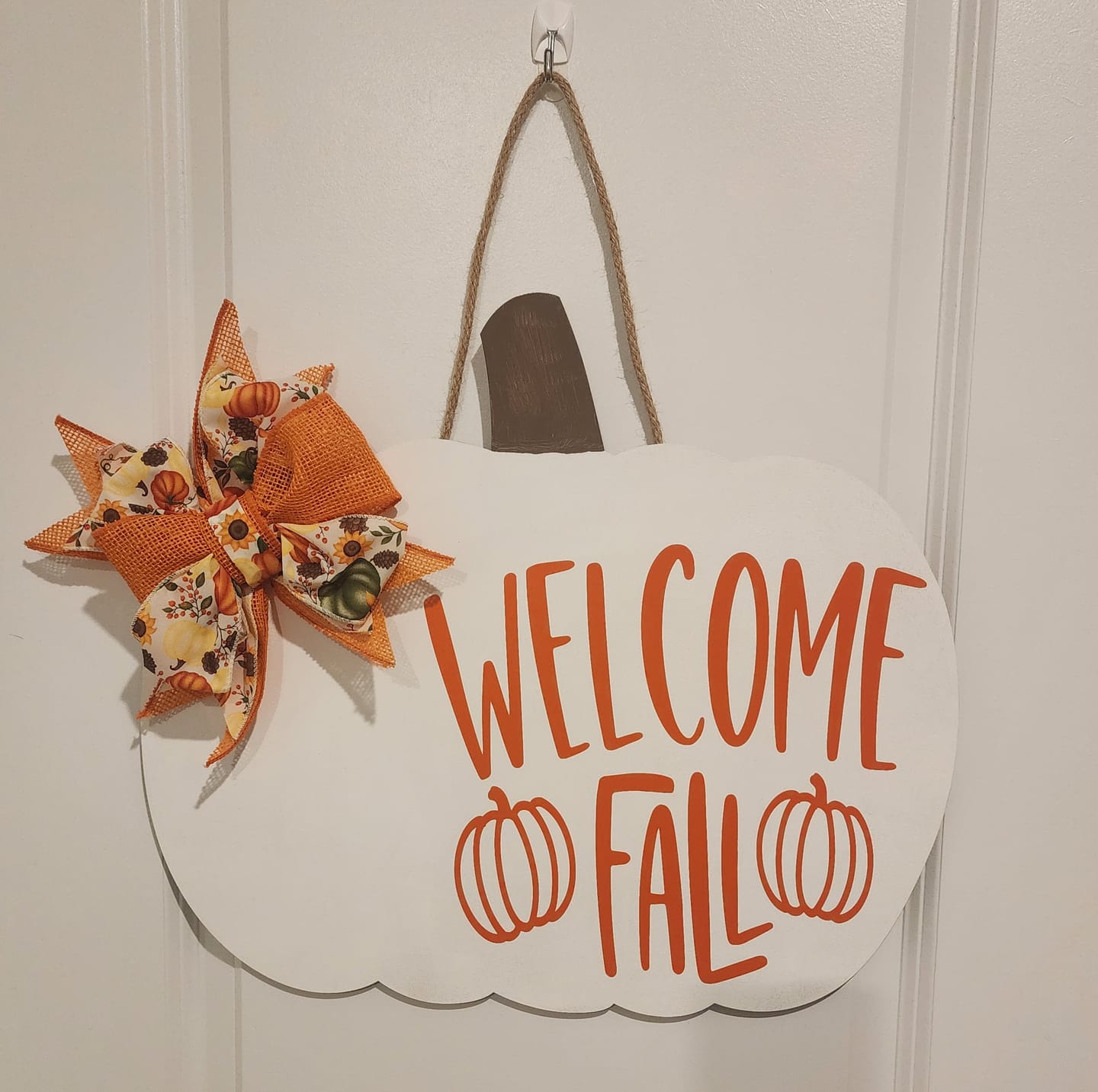 Customer photo review of Unfinished Wood Pumpkin Silhouette - Craft- up to 46" DIY