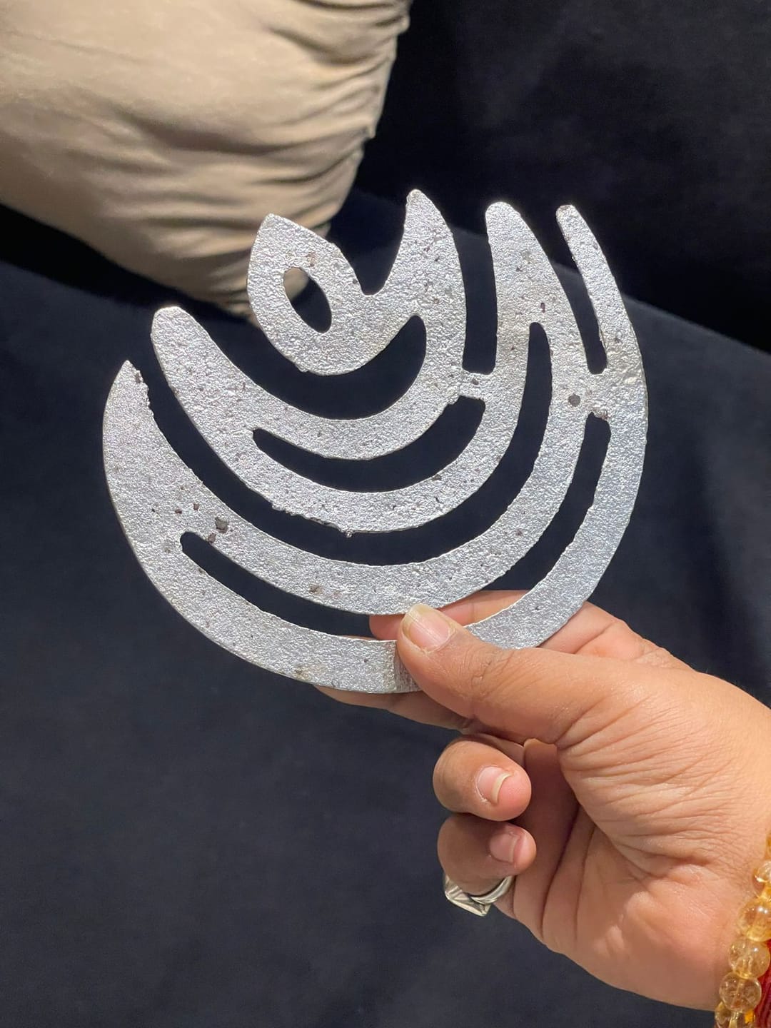 Customer photo review of Zinc Moon Helix – Vastu Remedy for North-East Direction Correction | Water Element Harmony | 4 & 6 Inch