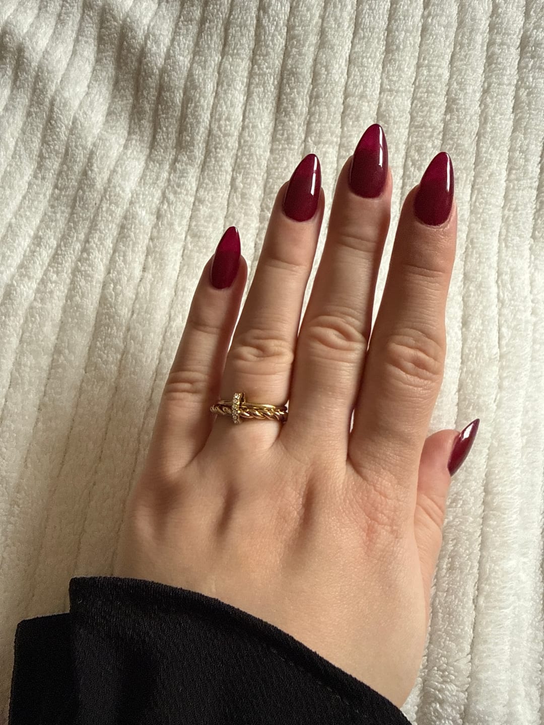 Customer photo review of Double Passion Twisted Ring 14Vergoldet