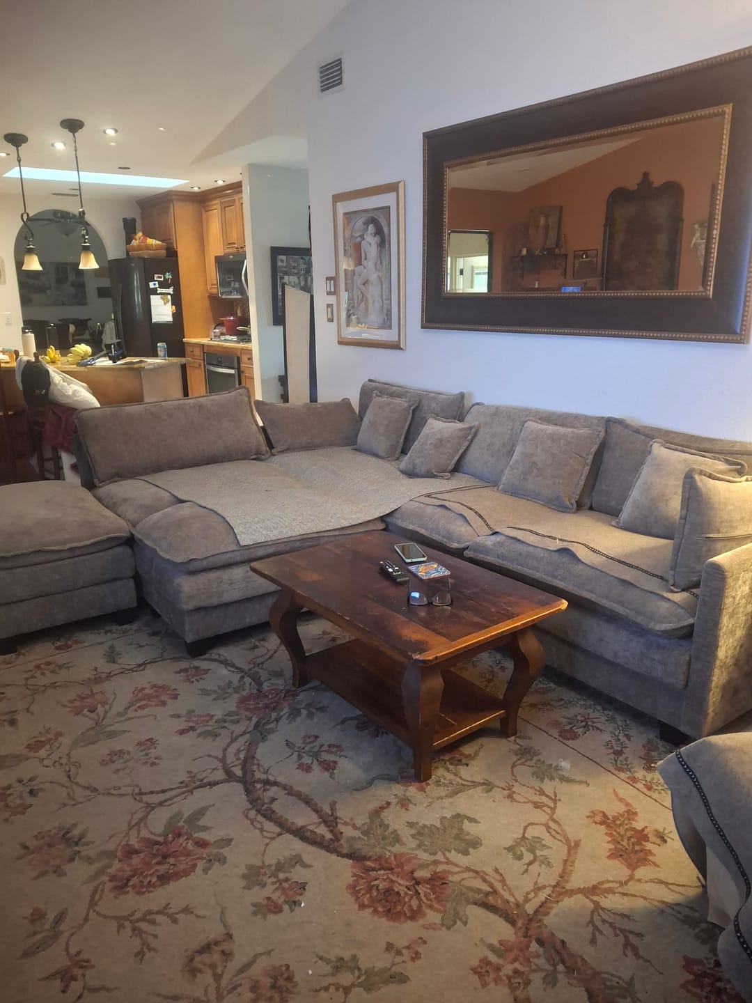 Customer photo review of 149.2 Inch Cloudy Luxury Thickened Cushion Modular Sofa (5 Colors)