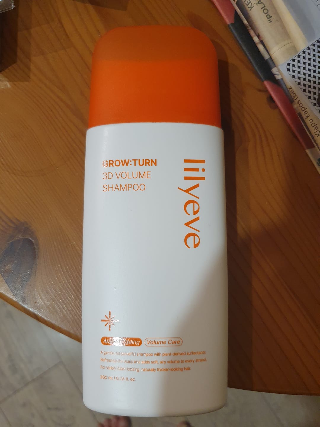 Customer photo review of Šampūns matu apjomam Lilyeve Grow: Turn Exosome 3d Volume Shampoo