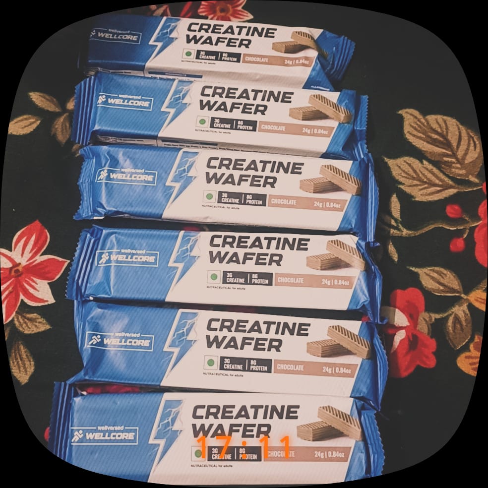 Customer photo review of Wellcore - Creatine Wafer Bar | Chocolate Flavour (Pack of 6)
