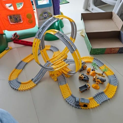 Customer photo review of Montessori FlexiPath™ – Educational Adventure Track | Construction Site