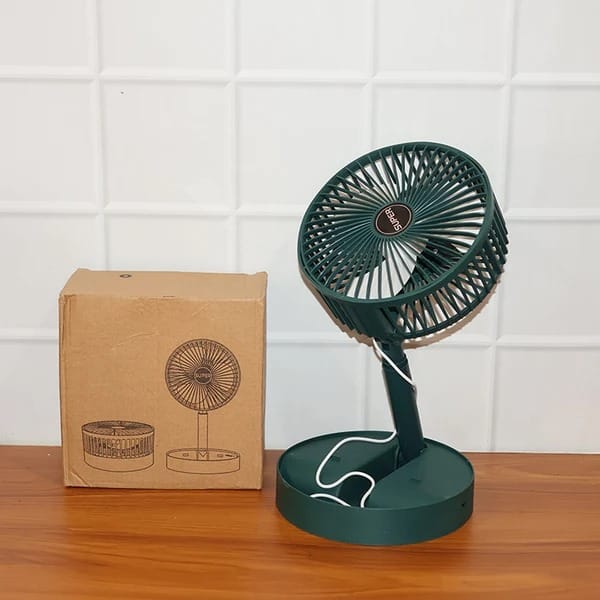 Customer photo review of AirFlex Foldable Mini USB Desk Fan - Adjustable Height & Angle, Ultra-Quiet Personal Table Fan for Office, Study & Kitchen