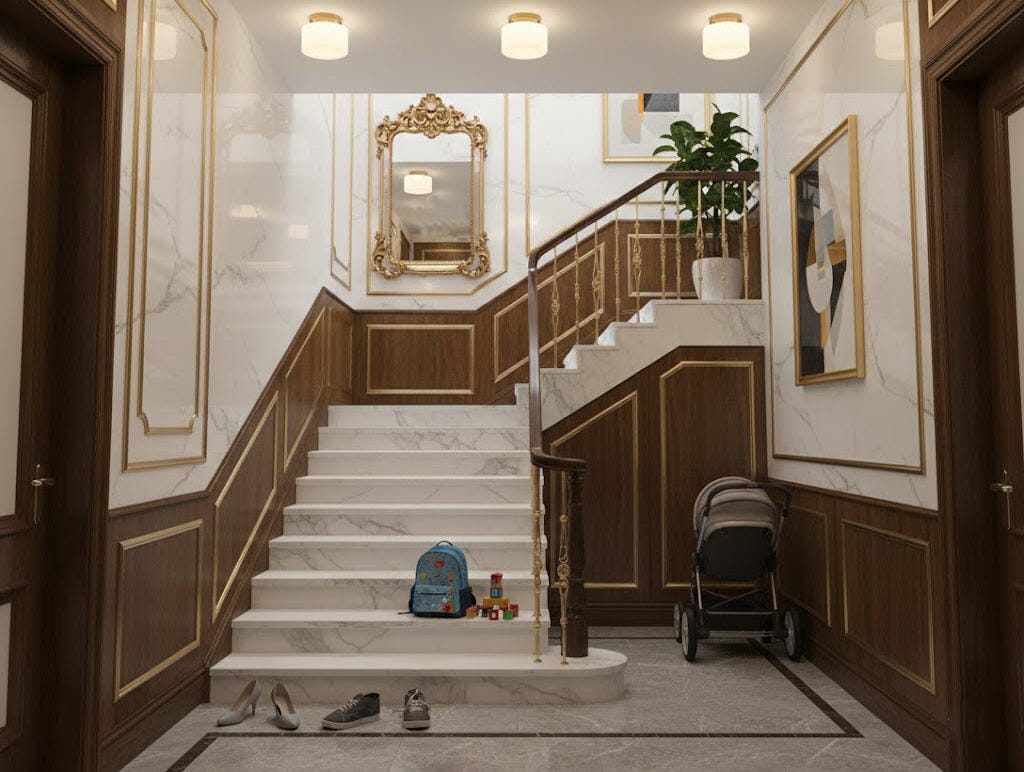 Customer photo review of White Glass Ceiling Light, Flush Mount, Brass Body, 20 cm