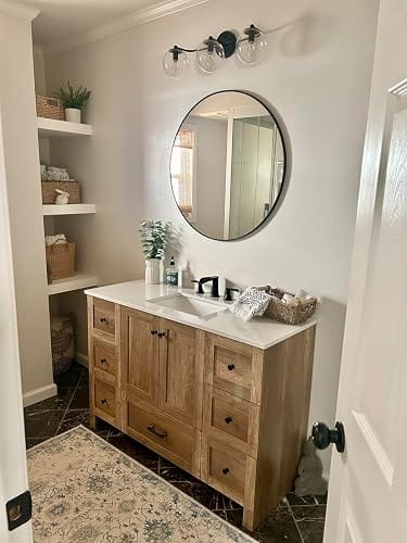 Customer photo review of Farsund - 8-Inch Widespread Dual-Handle Basin Faucet