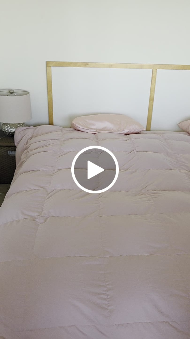 Customer video review of Organic Cotton Goose Down Comforter