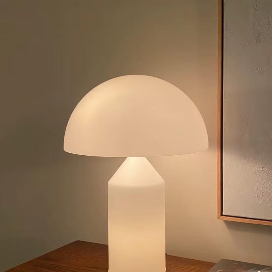 Customer photo review of Opal Glass Table Lamp, Mid Century Design, Milk White, 3 Lights