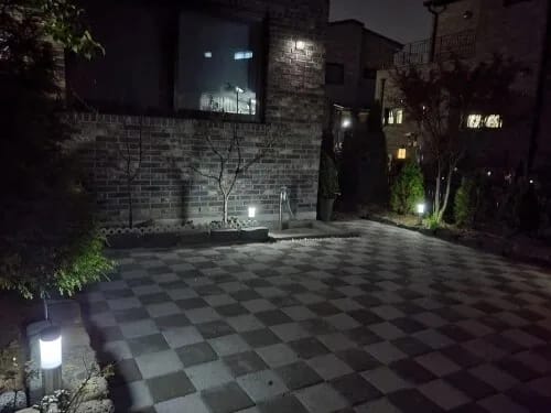 Customer photo review of Outdoor Solar Path Lights, Slim Cylinder, Ground Stake, IP44