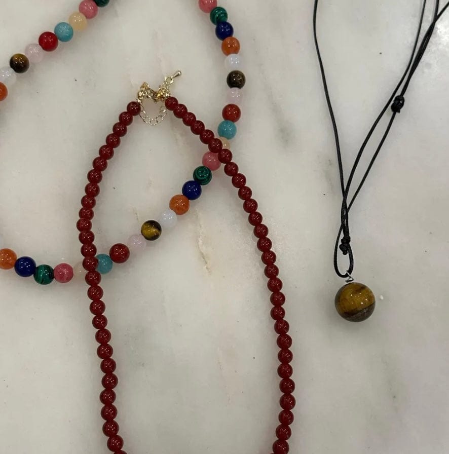 Customer photo review of Vibrant Multi Gemstone Choker • Colorful Gem Necklace for Spring and Summer • Everyday Minimalist