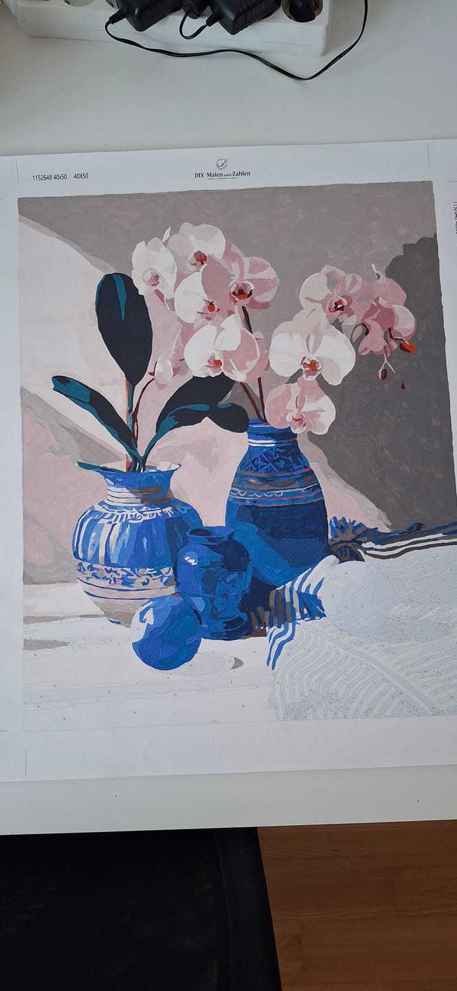 Customer photo review of Malen nach Zahlen - Orchidee und Porzellan