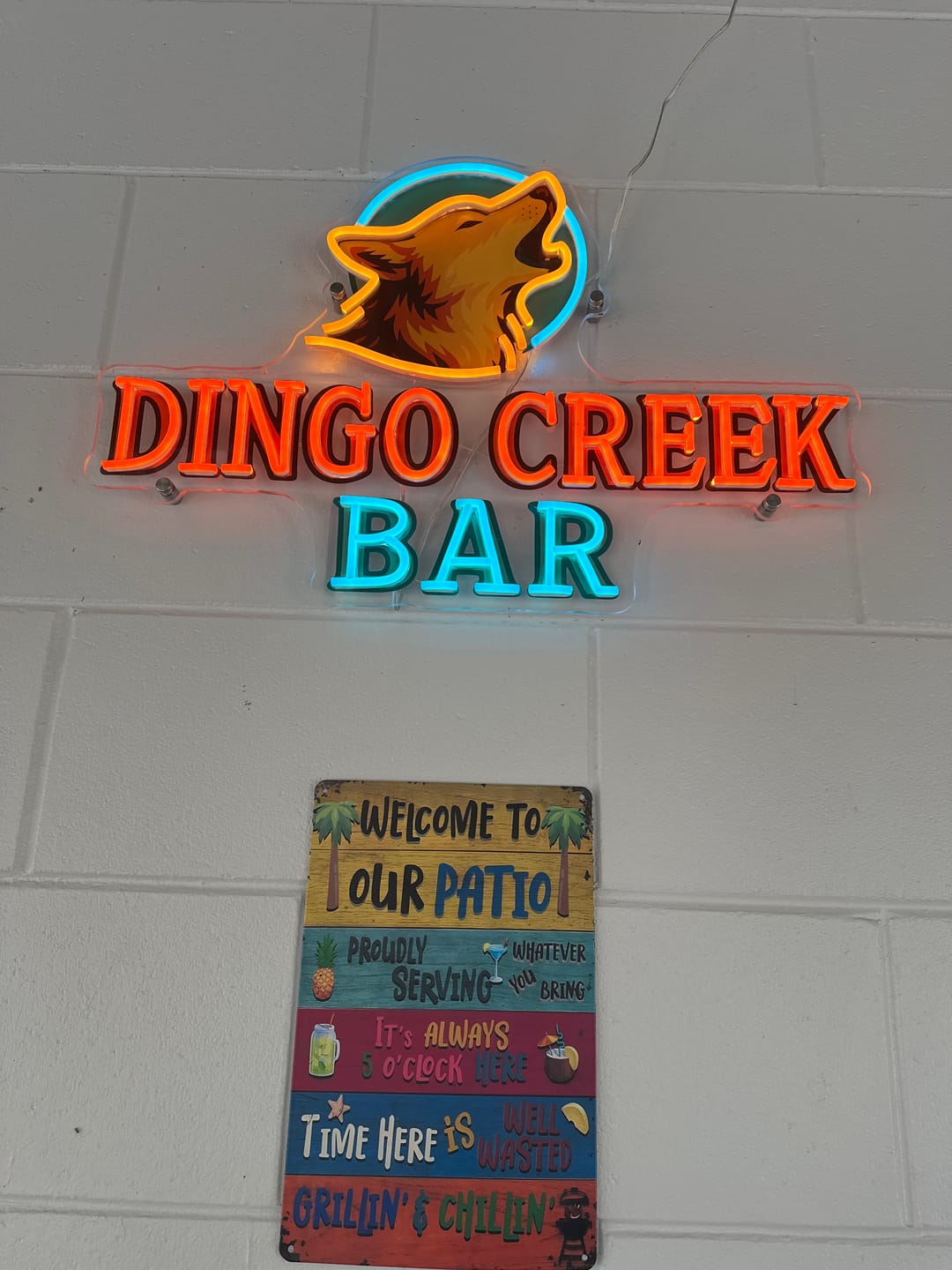 Customer photo review of DINGO CREEK BAR | LED Neon Sign