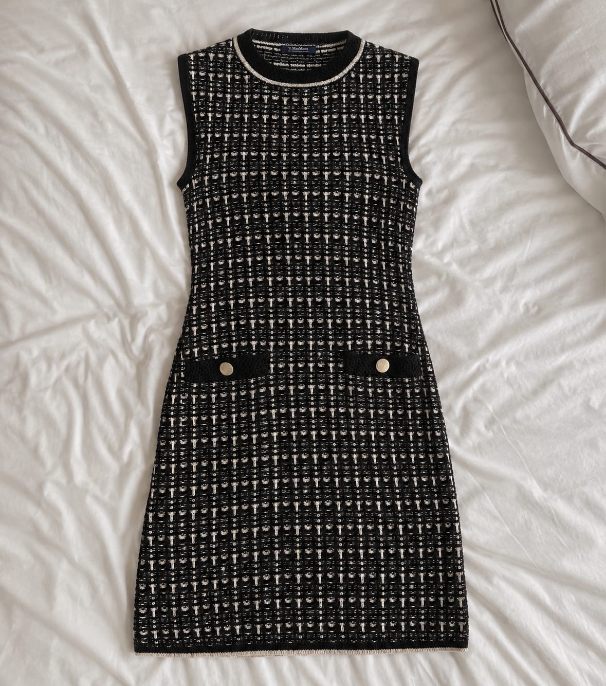 Customer photo review of 'S Max Mara Wool and cashmere bouclé minidress