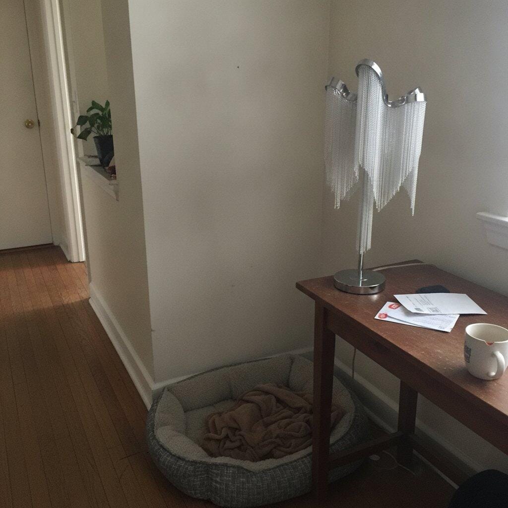 Customer photo review of Table Lamp for Side Table, Silver Chain Fringe Shade, 70 cm