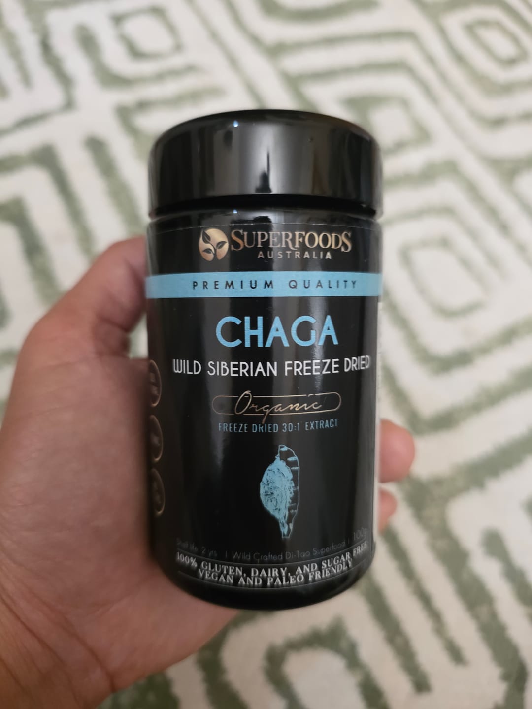 Customer photo review of Freeze Dried Siberian Chaga Mushroom Extract Powder
