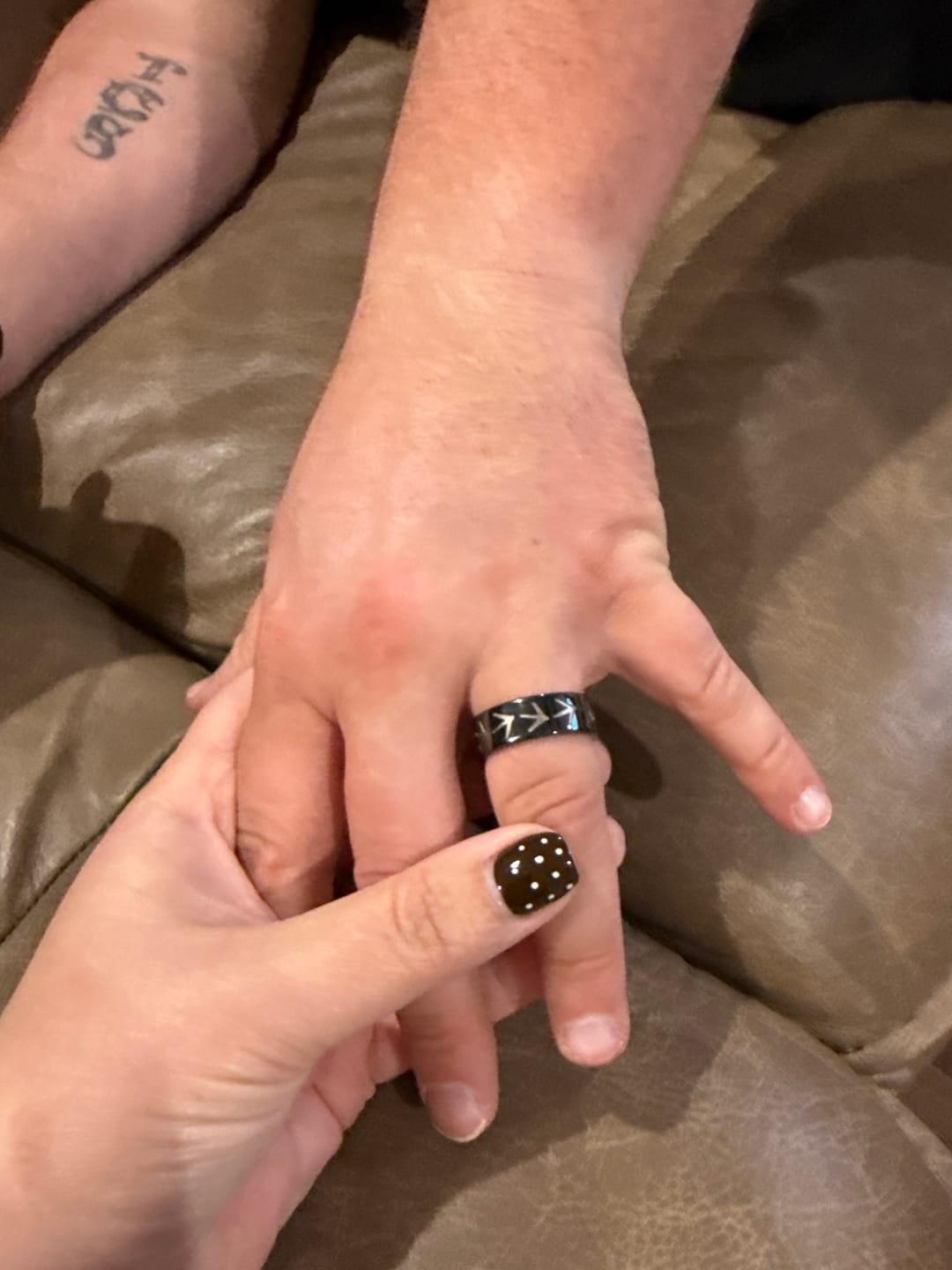 Customer photo review of Black Turkey Track Ring - Zirconium 8mm