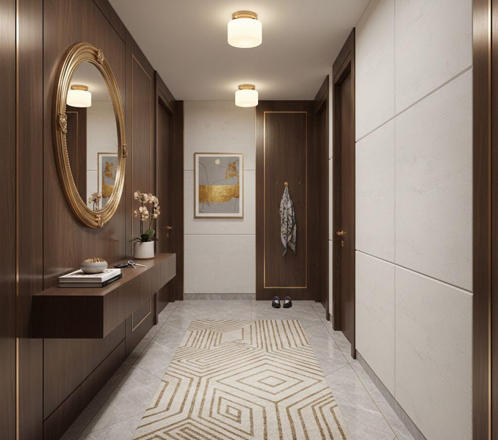 Customer photo review of White Glass Ceiling Light, Flush Mount, Brass Body, 20 cm